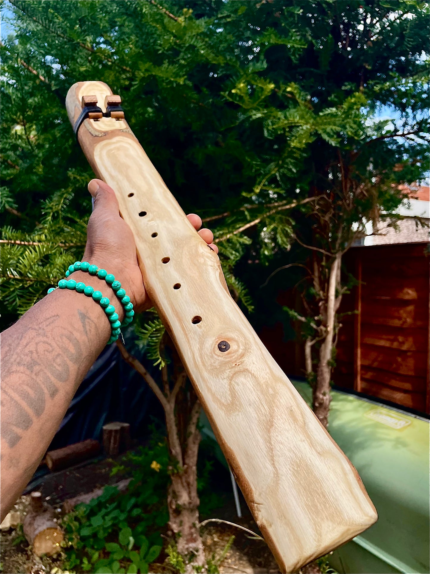Custom Handmade Native American Style Branch Drone Flute Low D