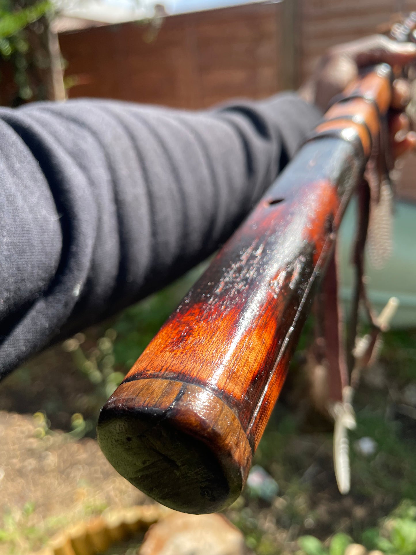 Drone Flute Walking Staff flute - In the key of A minor 432hz Custom Made to order item.