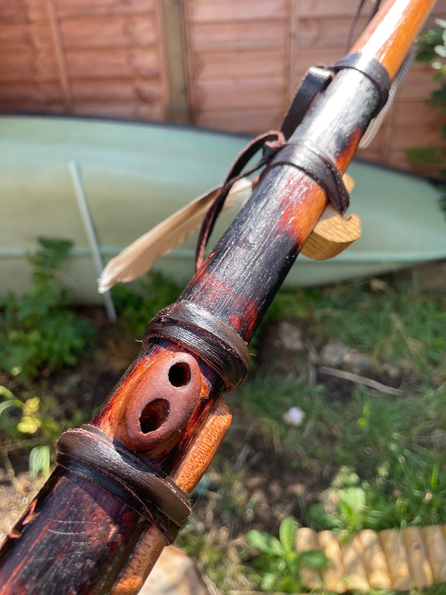 Drone Flute Walking Staff flute - In the key of A minor 432hz Custom Made to order item.