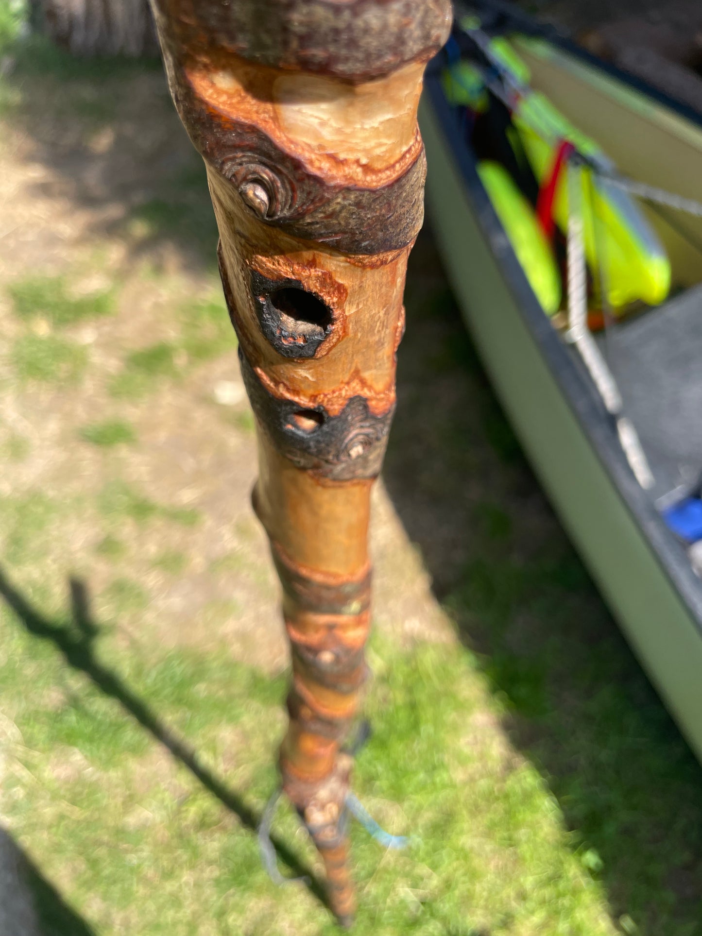 Honeysuckle - Walking Staff drone flute - In the key of F 432hz Available now item.