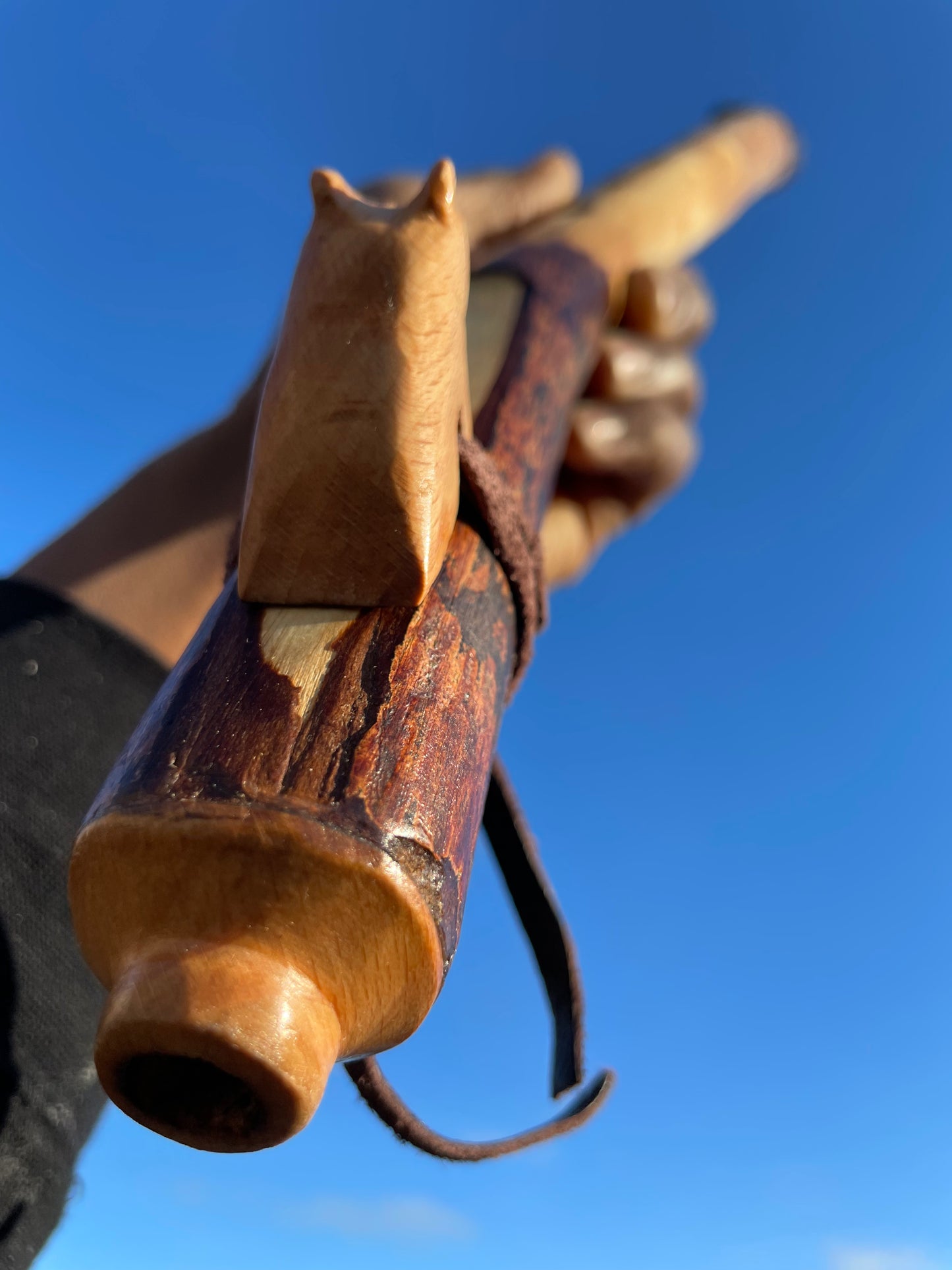 Custom made to order - Handmade Native American Style Branch Flute (Key of Low C)
