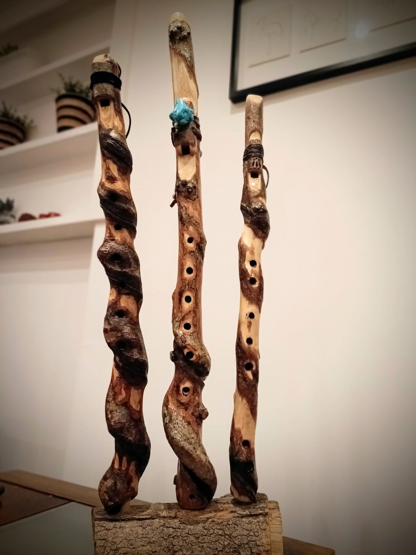 Custom made to order - Handmade Native American Style Branch Flute (Key of A)