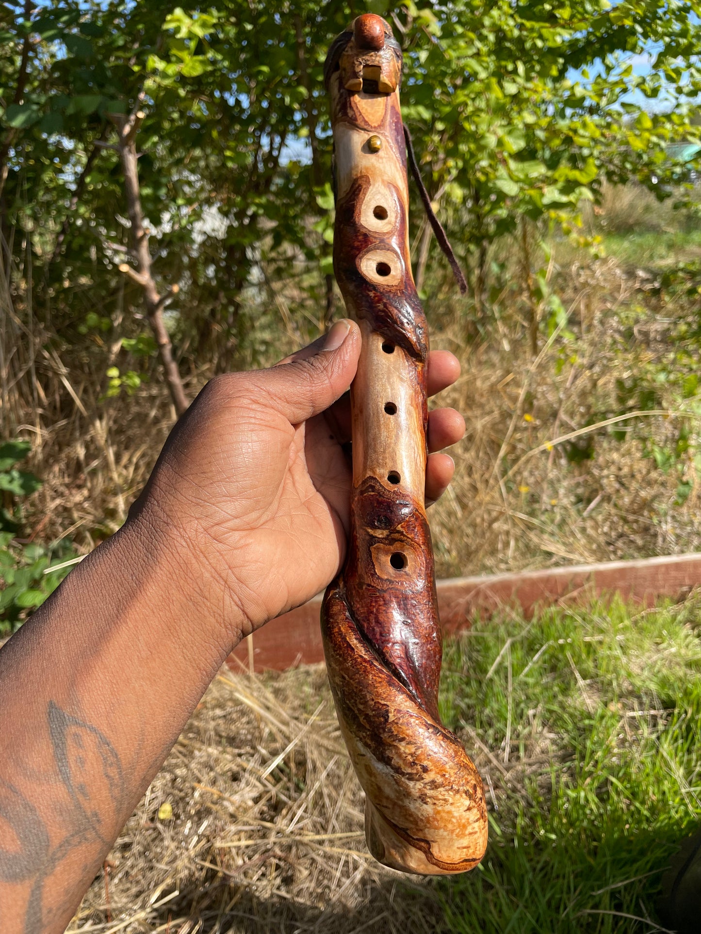 Custom made to order - Handmade Native American Style Branch Flute (Key of A)