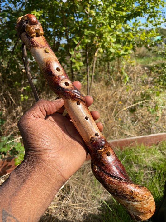 Custom made to order - Handmade Native American Style Branch Flute (Key of A)