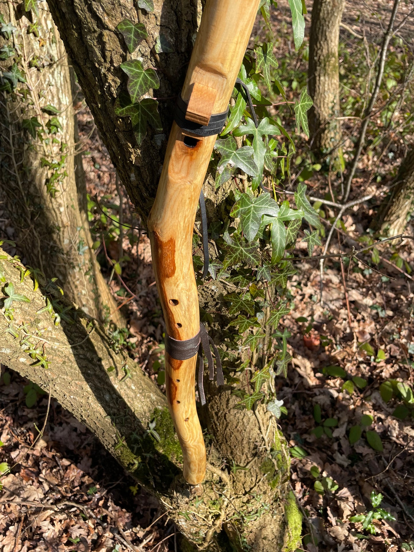 Custom made to order - Handmade Native American Style Branch Flute (Key of Low C)