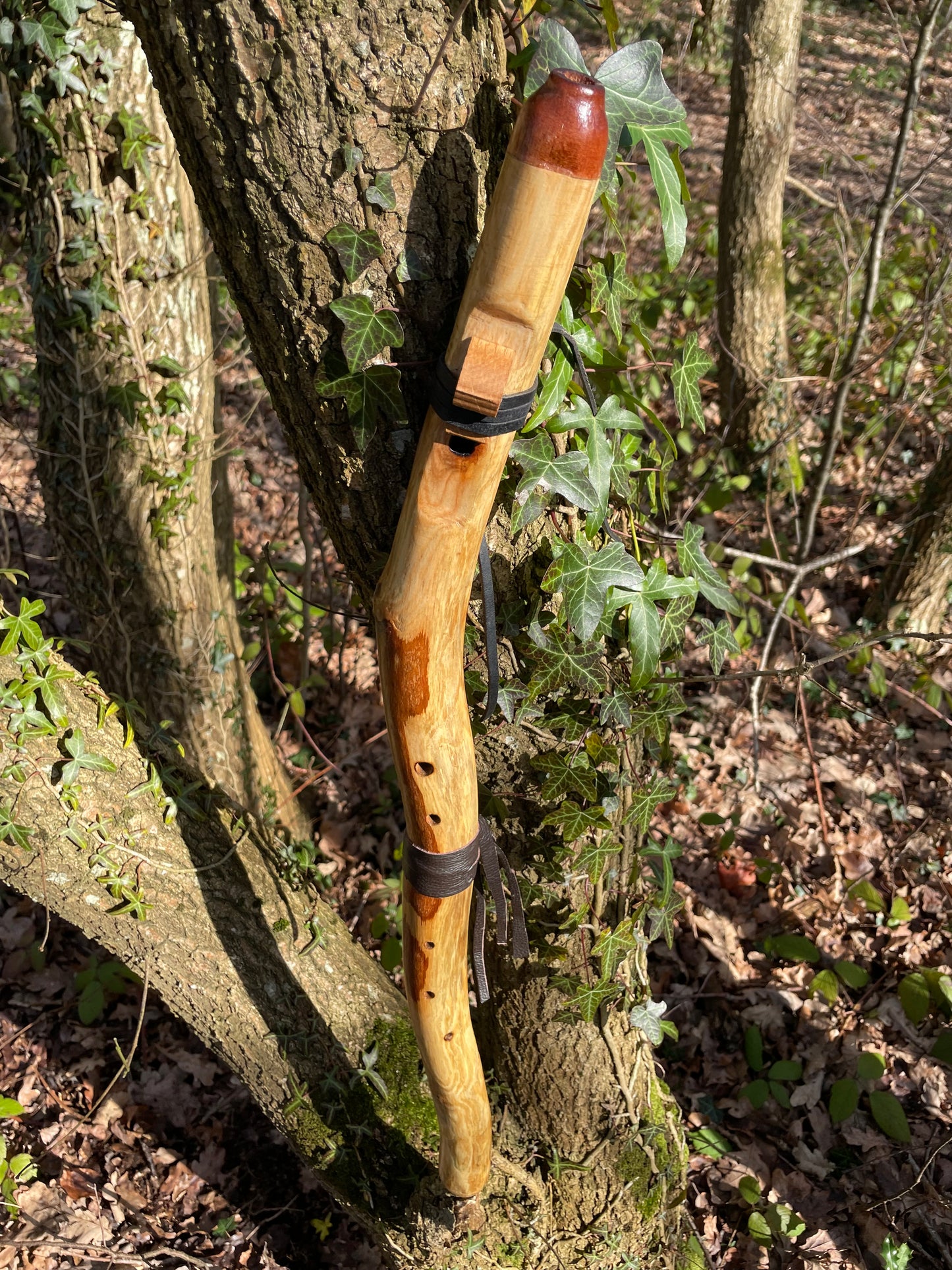 Custom made to order - Handmade Native American Style Branch Flute (Key of Low C)