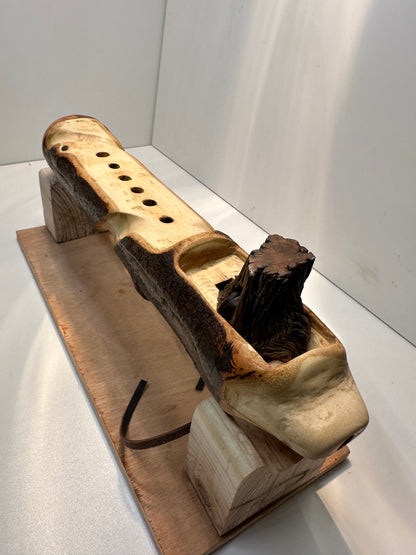 Handcrafted Native Style Branch Flute Key of b 432hz Ash wood. Available now!