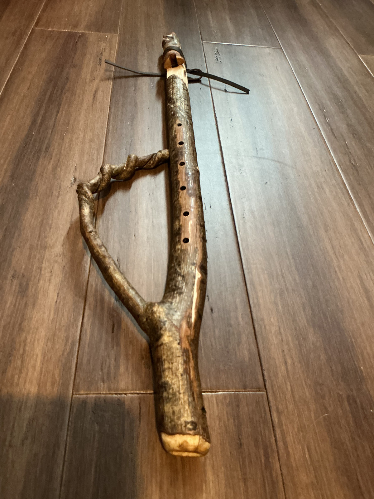 Available now - Handmade Native American Style Flute Twisted Hazel- In the key of F# 440hz