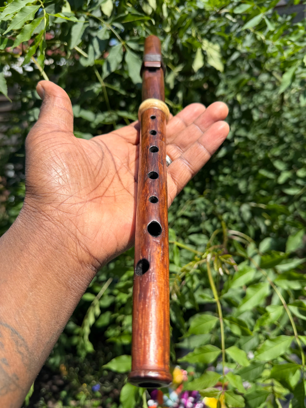 Custom Handcrafted  hybrid Soprano 8 holed Flute (Key of C 440hz) made to order