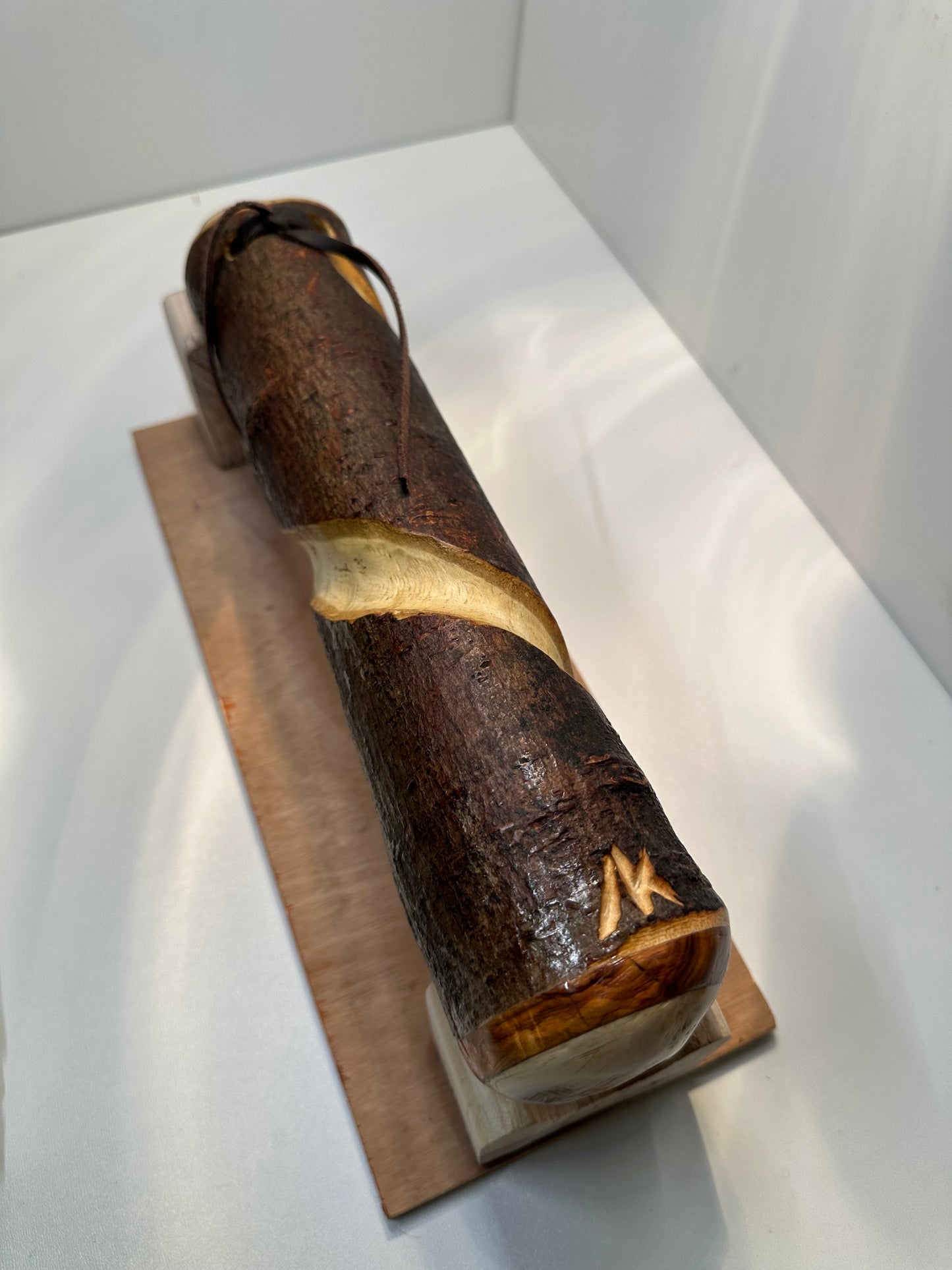 Handcrafted Native Style Branch Flute Key of b 432hz Ash wood. Available now!