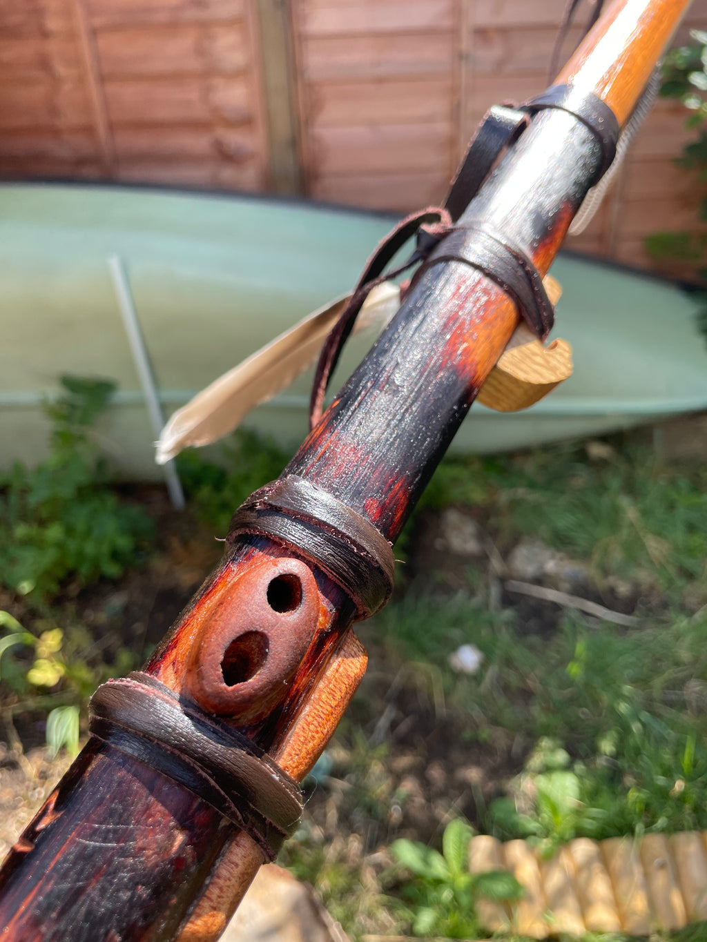 Drone Flute Walking Staff flute - In the key of A minor 432hz Custom Made to order item.