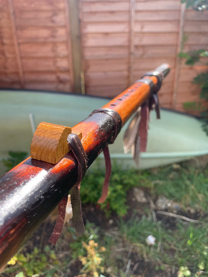 Drone Flute Walking Staff flute - In the key of A minor 432hz Custom Made to order item.