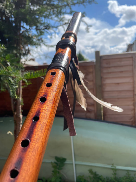 Drone Flute Walking Staff flute - In the key of A minor 432hz Custom Made to order item.