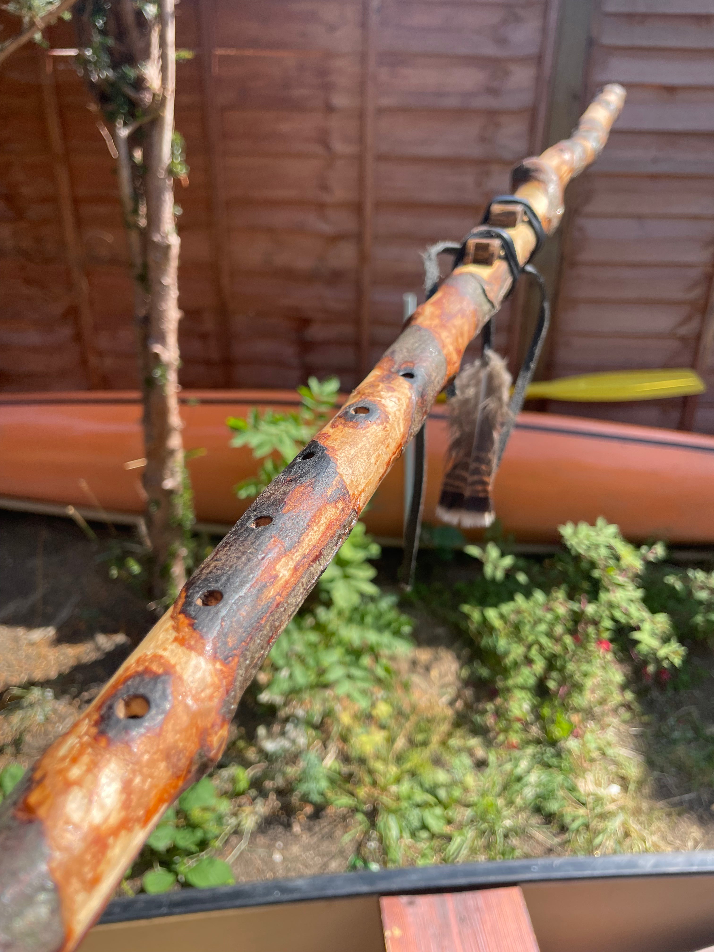 Honeysuckle - Walking Staff drone flute - In the key of F 432hz Available now item.