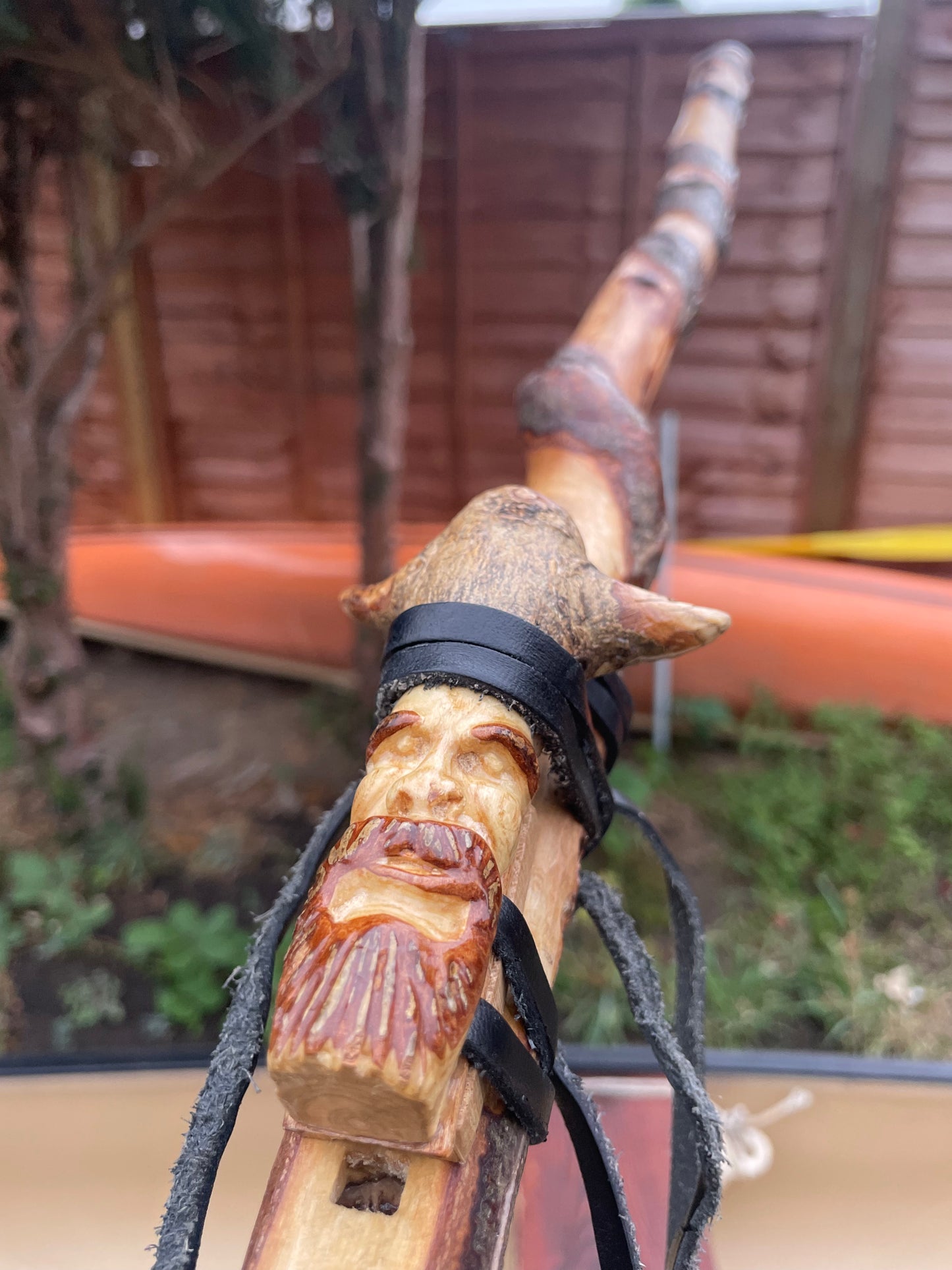 Honeysuckle - Walking Staff drone flute - In the key of F 432hz Available now item.