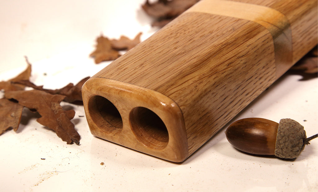 Handcrafted Oak & Ash Drone Flute in the Key of G 432Hz Available now!