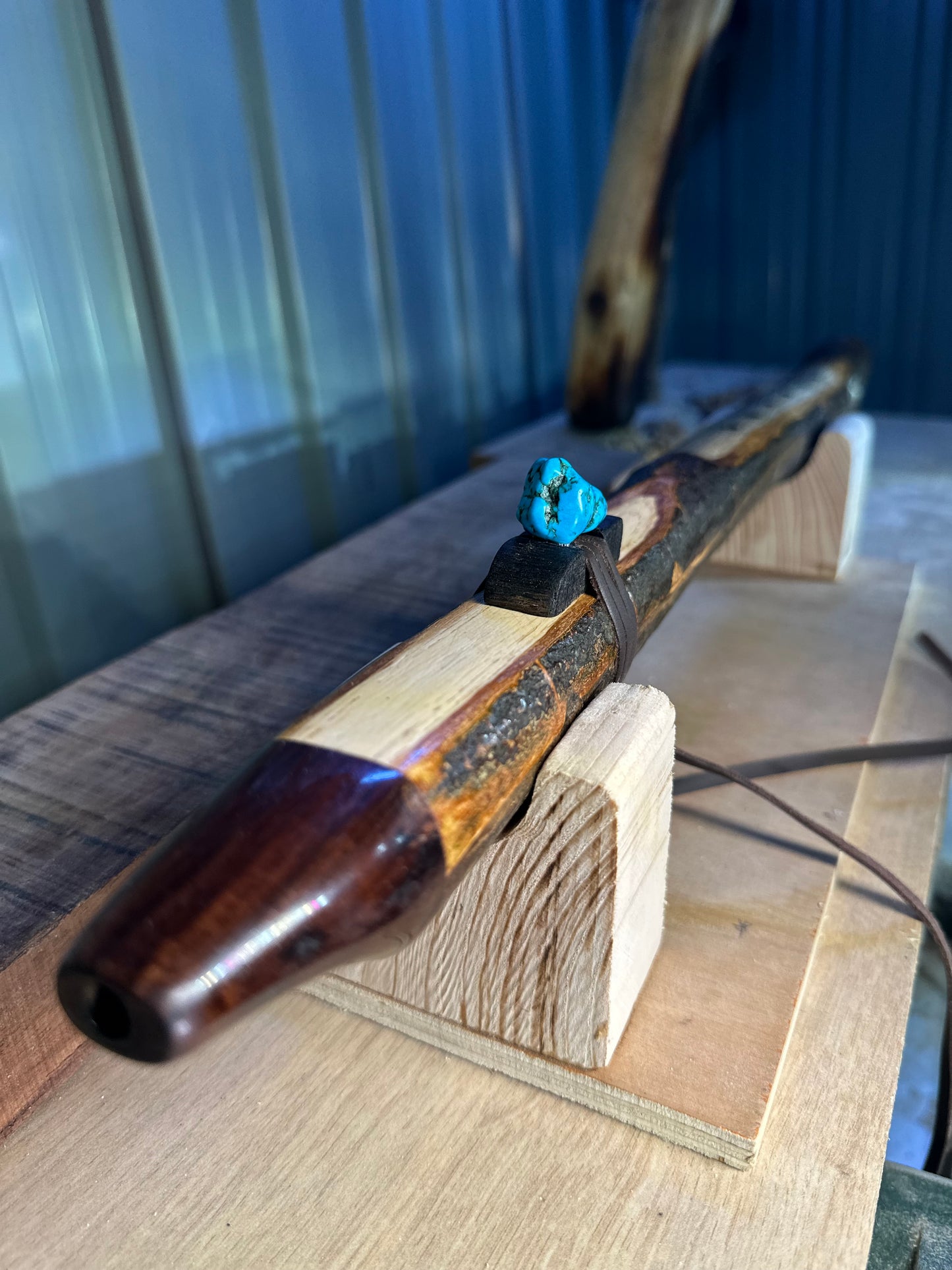 Native Style Branch Flute Key of E 432hz English Oak. Available now!