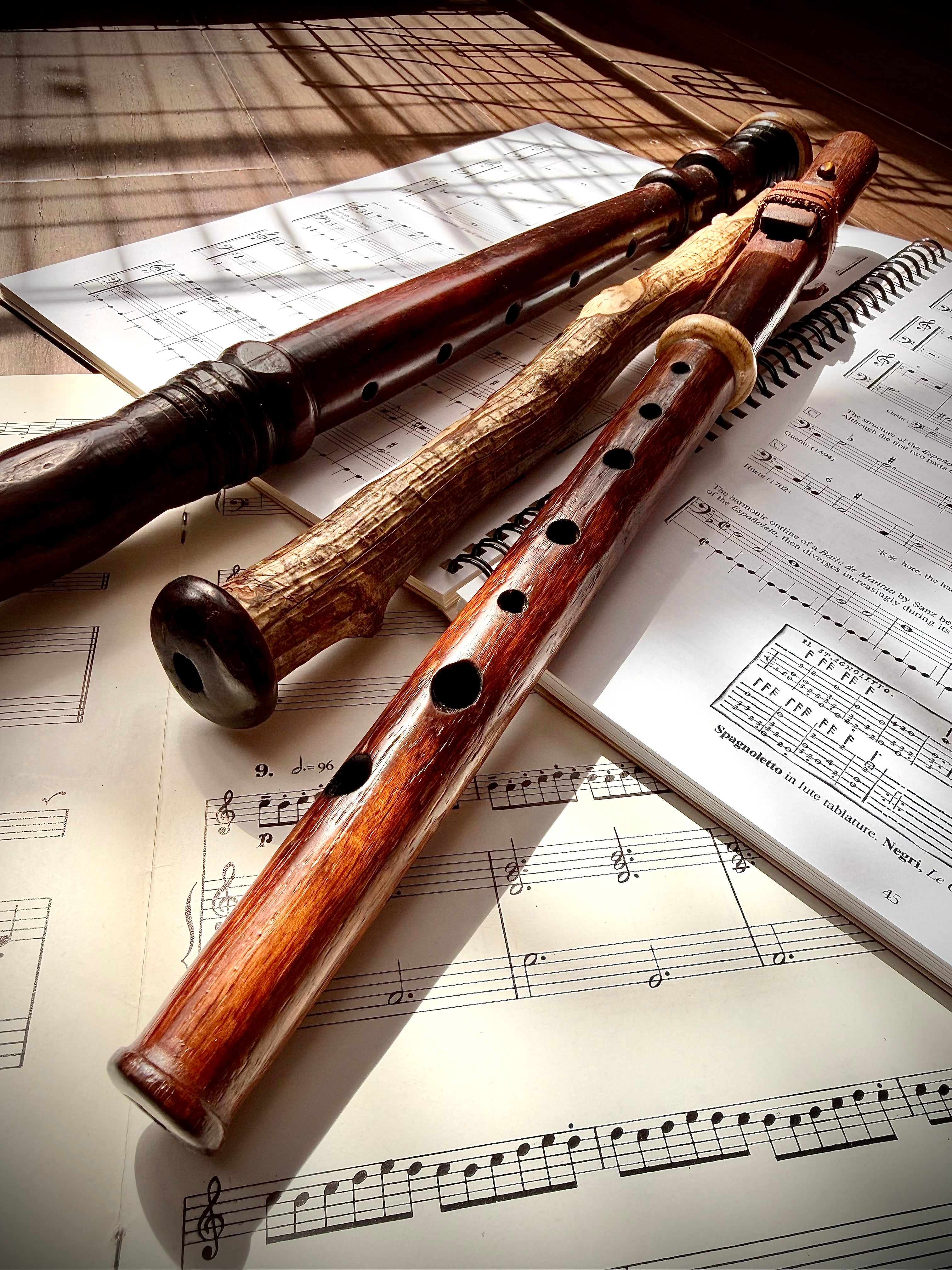 Custom Handcrafted  hybrid Soprano 8 holed Flute (Key of C 440hz) made to order