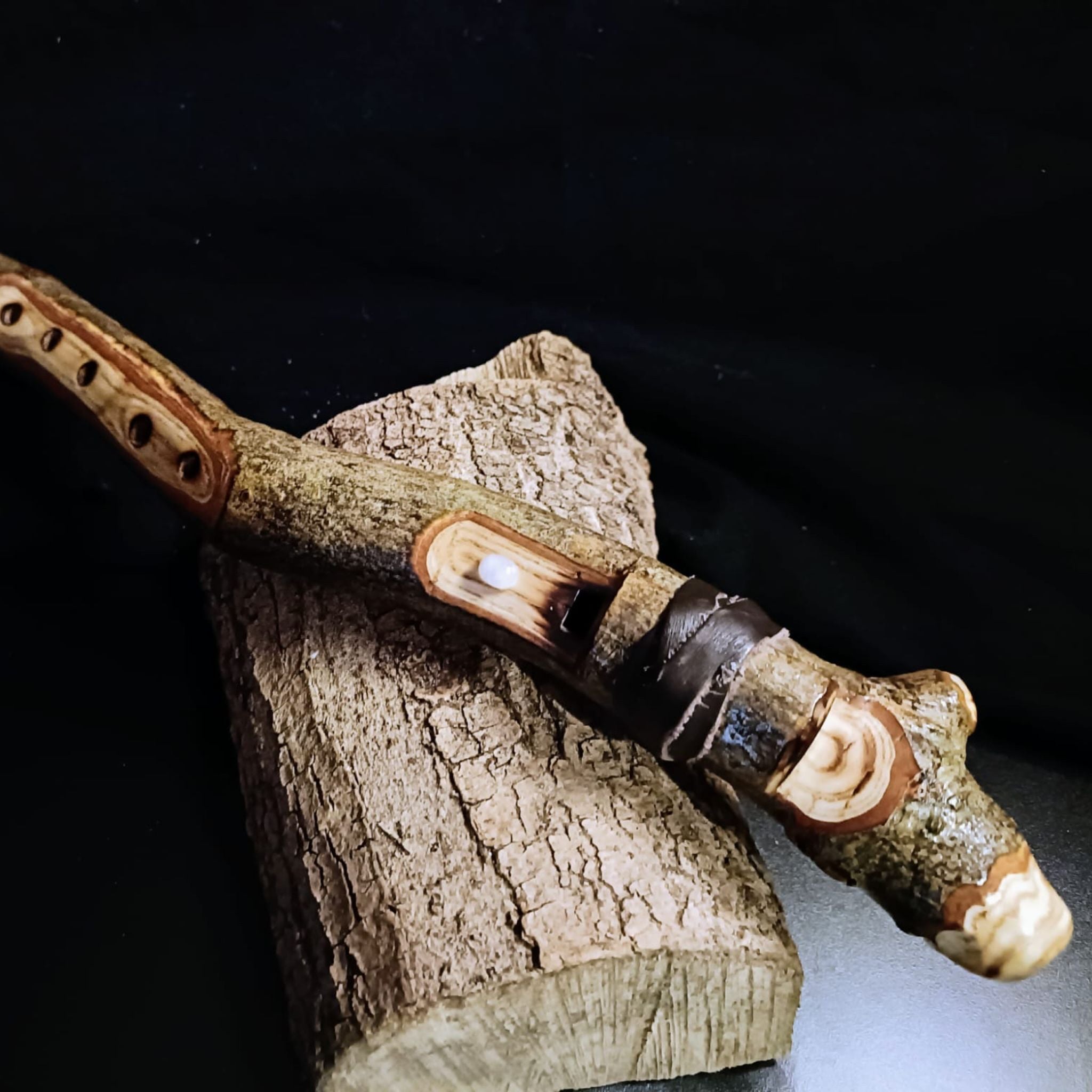 Custom made to order - Handmade Native American Style Branch Flute (Key of B)