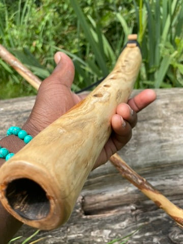 Native Style Flute Key of G# 432hz Ashwood (Branch Flute) Available now!
