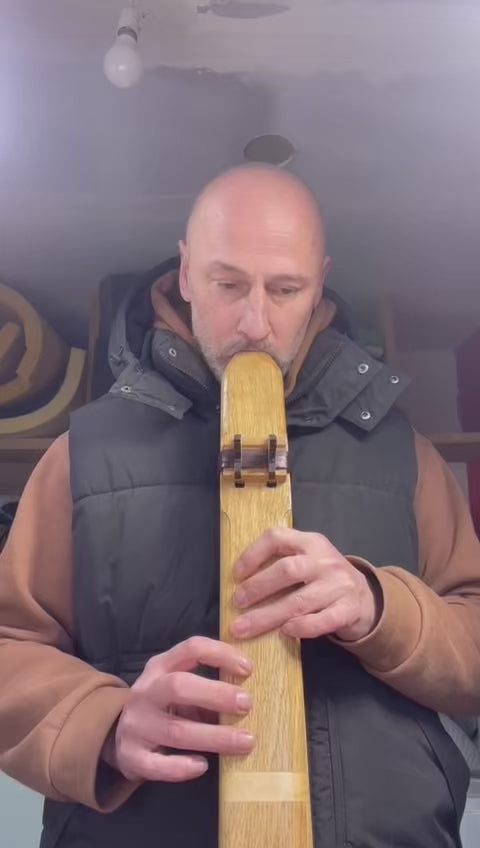 Handcrafted Oak & Ash Drone Flute in the Key of G 432Hz Available now!
